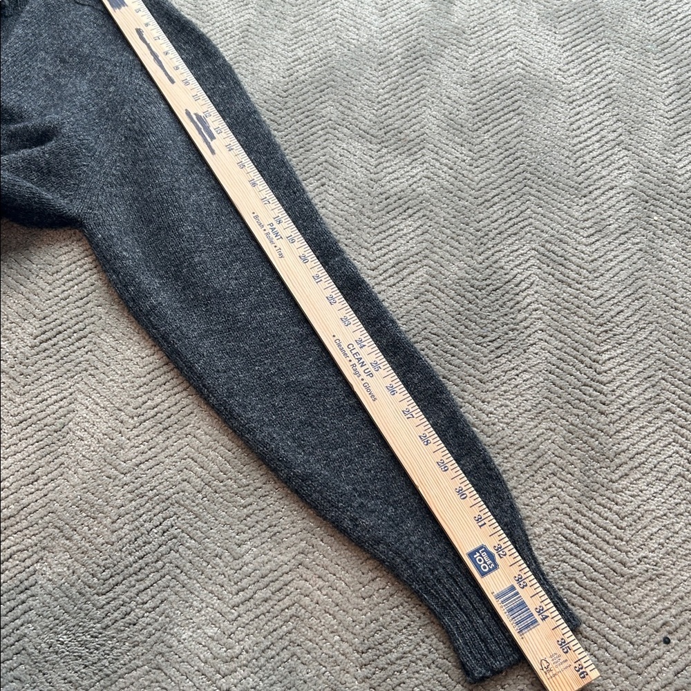 Alan Paine Vintage Shetland Wool Crewneck Sweater Gray Size 42 Made England - Picture 11 of 11